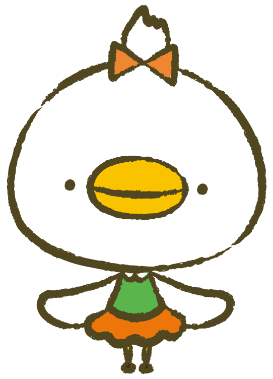 ちぴよの全身が分かる立ち姿のキャラクター紹介画像