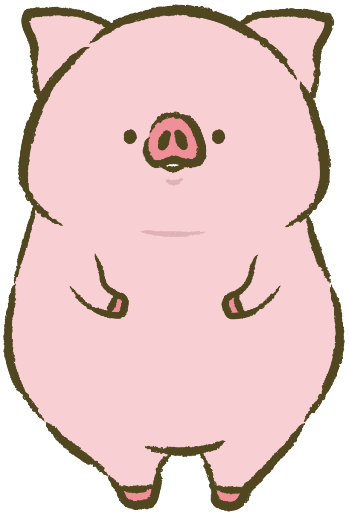 トン野さんの全身が分かる立ち姿のキャラクター紹介画像